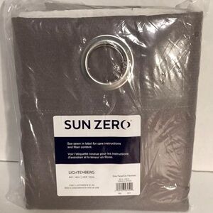 Sun Zero Broderick Theater Grade Blackout Curtains 52” W x 95’' L Each - Gray